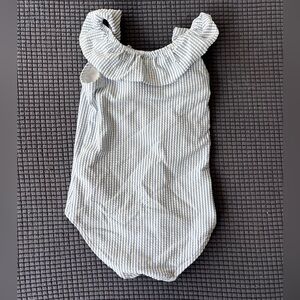 H&M swimsuit girl white and blue